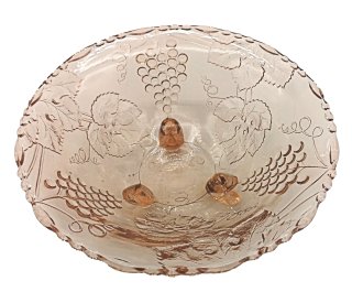 ART DECO Rosalin Glas Schale Traubenschale um 1930