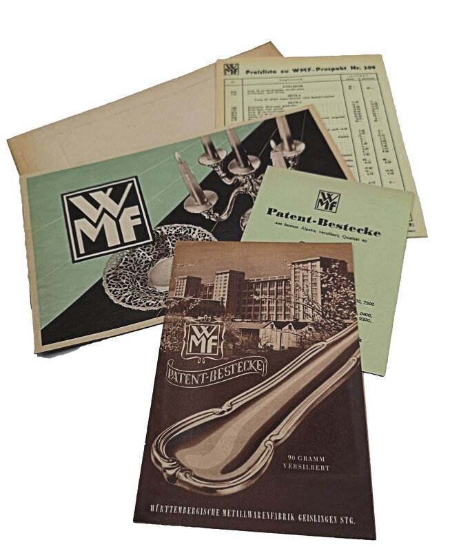 2 Wagenfeld WMF Katalog Prospekte mit Preisliste von 1951/52