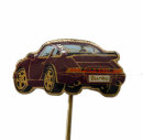 Porsche 911 Turbo in dunkelrot - Vintage Sammler Nadel