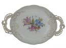 Ludwigsburg Porzellan Henkelschale mit Blumen Bouquet handbemalt