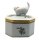 Herend Porzellan Deckel Dose mit Katze - Schmuckdose - Pillendose