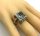 800 Silber Jugendstil Blautopas Ring Pforzheim um 1910 RG57