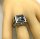 800 Silber Jugendstil Blautopas Ring Pforzheim um 1910 RG57