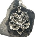 800 Silber Putto Engel Anhänger - Historismus um 1880