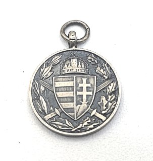Ungarische Weltkriegs-Erinnerungsmedaille mit Schwertern, Miniatur, 1914-1918