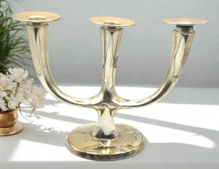 WMF Vintage Tafelkerzenleuchter – Original Bienenkorbmarke 1935–1945 – versilbert