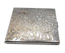 Antikes Jugendstil Zigarettenetui versilbert Floral...