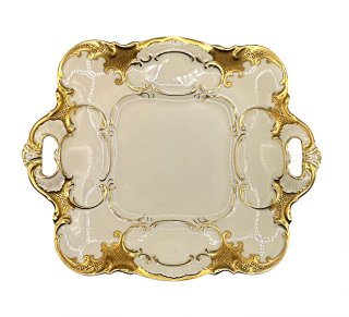 Hutschenreuther Prunkschale mit Goldstaffage 20/30 er Jahre D.R.P. 532 499