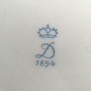 Vintage - Porzellan Gebäck Schale Wiesenblumen und Goldrand