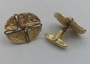 Modernist Design Manschettenknöpfe in Gold um 1960