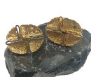 Vintage 333 Gold Manschettenknöpfe im Modernismus / Brutalismus Stil – 1960er Jahre, Lavaoptik, 9,8 g