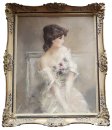 Ölgemälde Elegante Dame von Lucia Storp...
