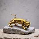 Vergoldeter Keramik Panther Valle d’Oro Patchi...