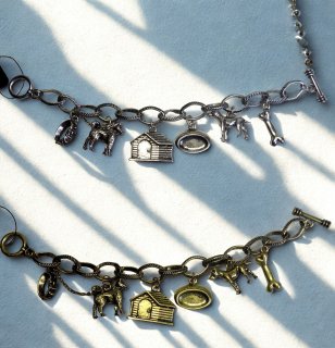 Vintage Armband für Hundeliebhaber – Charm-Armband mit Hundemotiven, 18,5 cm