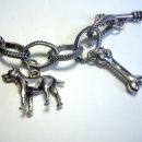 Vintage Armband für Hundeliebhaber – Charm-Armband mit Hundemotiven, 18,5 cm