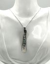 Seltener 800 Silber Anhänger mit Aquamarin an Kette um 1920