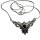 Noblesse - Onyx Jugendstil Collier mit  Markasit Besatz