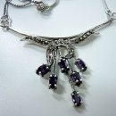 Noblesse - Amethyst Jugendstil Collier mit Markasit Besatz