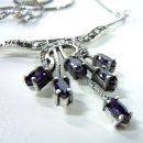 Noblesse - Amethyst Jugendstil Collier mit Markasit Besatz