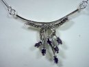 Noblesse - Amethyst Jugendstil Collier mit Markasit Besatz