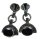 Elegante Art Deco Onyx Ohrringe aus 925 Silber – Handgefertigter Ohrschmuck mit Markasit & feiner Ornamentik