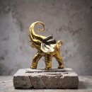 Vergoldeter Keramik Elefant Valle d’Oro Patchi...