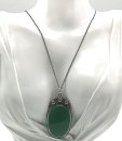 Antiker Jugendstil Silber Rosenanhänger mit Achat
