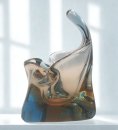 Murano Glas Aschenbecher / Schale – Blau-Gelb – ca. 1960er Jahre