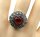 Prächtiger 800 Silber Karneol Jugendstil Cocktail Ring um 1910 RG 60