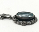 835 Silber Jugendstil Anhänger mit Blautopas – um 1925 an Silberkette