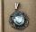 835 Silber Jugendstil Anhänger mit Blautopas – um 1925 an Silberkette