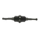 Art-Déco-Stabbrosche aus 800er Silber mit Onyx & Markasit – um 1920