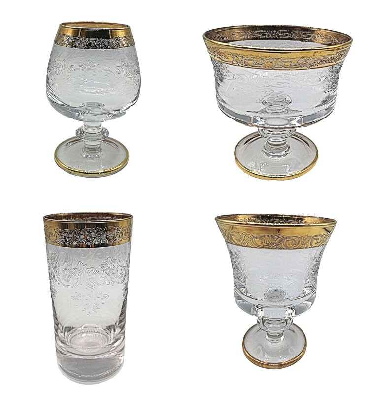 Glamouröse Murano Murano Medici Goldrandgläser, 10,00 €