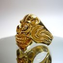 Hammer of Steel - sehr schwerer Totenkop Deadhead Skull Ring GOLD