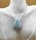 Edler, moderner Larimar Anhänger an 925 Silber Schlangenkette