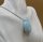 Edler, moderner Larimar Anhänger an 925 Silber Schlangenkette
