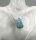 Edler, moderner Larimar Anhänger an 925 Silber Schlangenkette