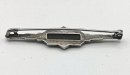 800 Silber ART DECO Onyx Stab Brosche / Krawattennadel mit Perldekor