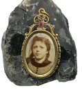 Antiker Jugendstil Foto Anhänger Silber vergoldet um...