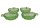 ART DECO Grün Glas Schalen Set um 1930