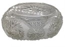 ART DECO Schiffchen Glas Schale mit Schleuderstern