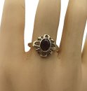 333 Gold extravaganter Karfunkelstein Ring Granatring um 1930 RG61