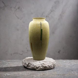 Vintage Bay Keramik Boden-Vase (50er Jahre) – Rockabilly Ära, abstrakte Kunst, 40 cm