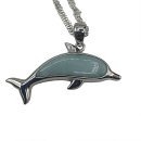 Karibischer Larimar Delphin Anhänger an...