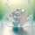 Edler 925 Silber Design Ring mit Larimar + Achat