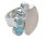 Edler 925 Silber Design Ring mit Larimar + Achat