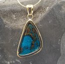 Unglaublicher Atacama Opal gefaßt in Silber vergoldet Collier