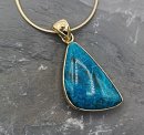 Unglaublicher Atacama Opal gefaßt in Silber vergoldet Collier