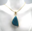 Unglaublicher Atacama Opal gefaßt in Silber vergoldet Collier