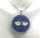 Lapislazuli Donut an Pagasus Flügel Silber Halter mit Kette